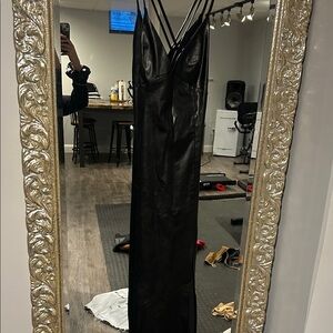 Zara Black Backless Strappy Dress